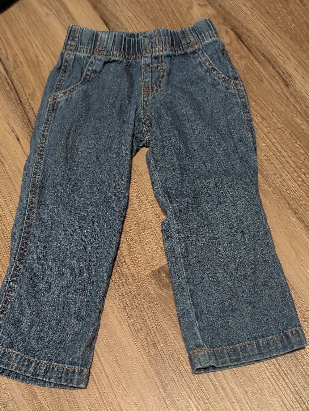 Carter's Dark Blue Toddler Denim Jeans with Contrast Stitching